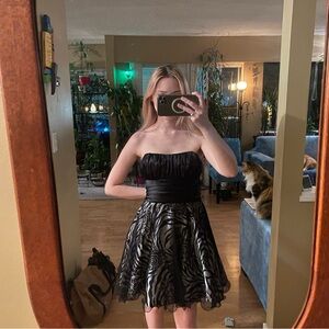 Blondie Nites Black and White Dress